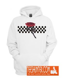 Rose and Checkered Hoodie