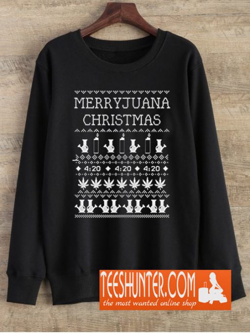 Merryjuana Funny Ugly Christmas Sweatshirt