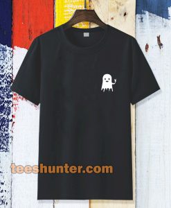 halloween cartoon ghost pocket t-shirt TPKJ3