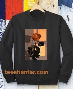 rose Floral Print Sweatshirt TPKJ3